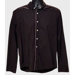 TOMSWARE ~ Men's Brown, Long Sleeve, Buttoned Down, Collared Shirt, Size Large